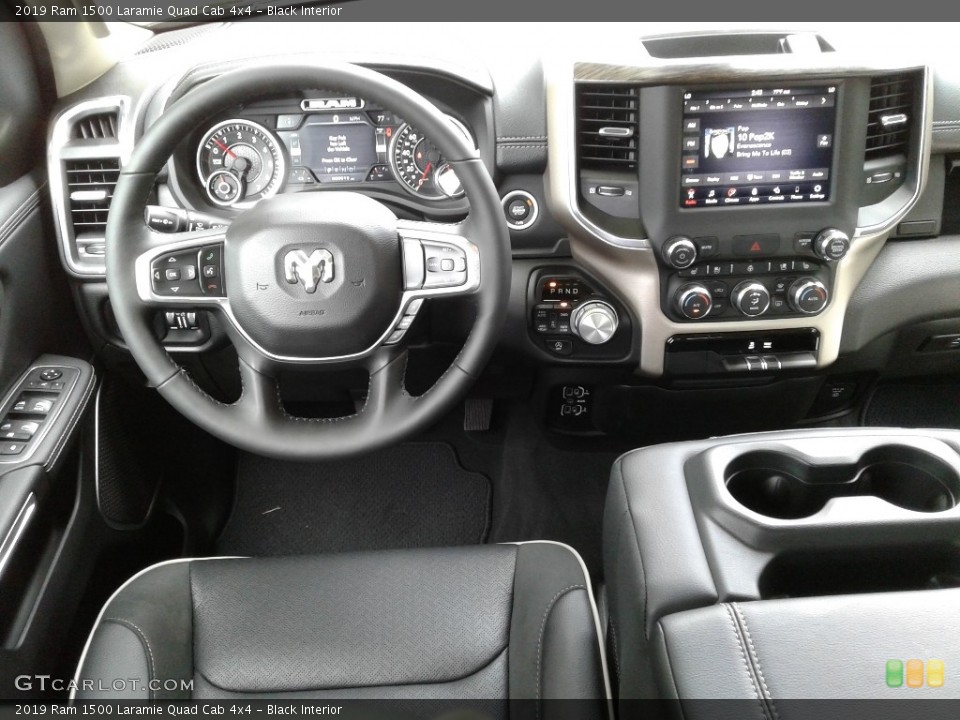 Black Interior Dashboard for the 2019 Ram 1500 Laramie Quad Cab 4x4 #128991088