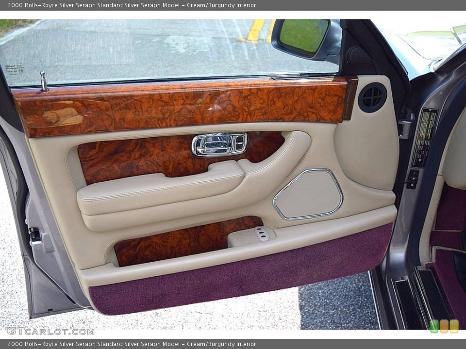 Cream/Burgundy Interior Door Panel for the 2000 Rolls-Royce Silver Seraph  #128997750