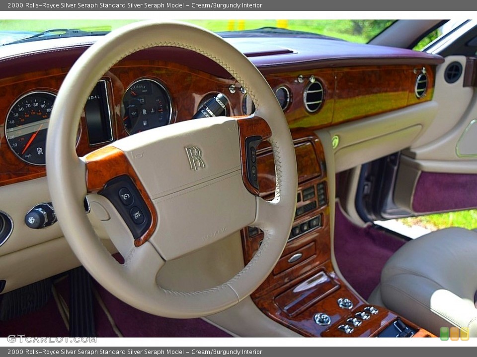 Cream/Burgundy Interior Dashboard for the 2000 Rolls-Royce Silver Seraph  #128997789