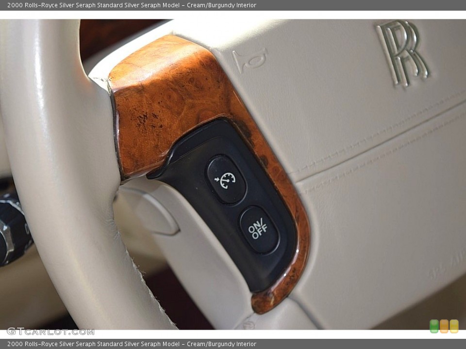 Cream/Burgundy Interior Steering Wheel for the 2000 Rolls-Royce Silver Seraph  #128997798