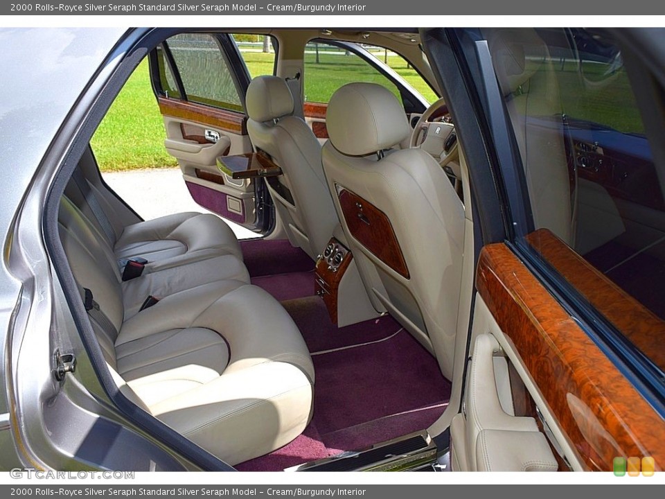 Cream/Burgundy Interior Rear Seat for the 2000 Rolls-Royce Silver Seraph  #128998050