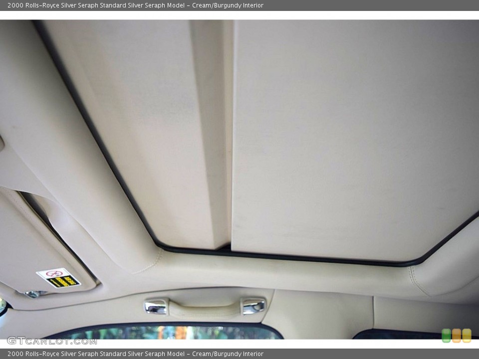 Cream/Burgundy Interior Sunroof for the 2000 Rolls-Royce Silver Seraph  #128998470