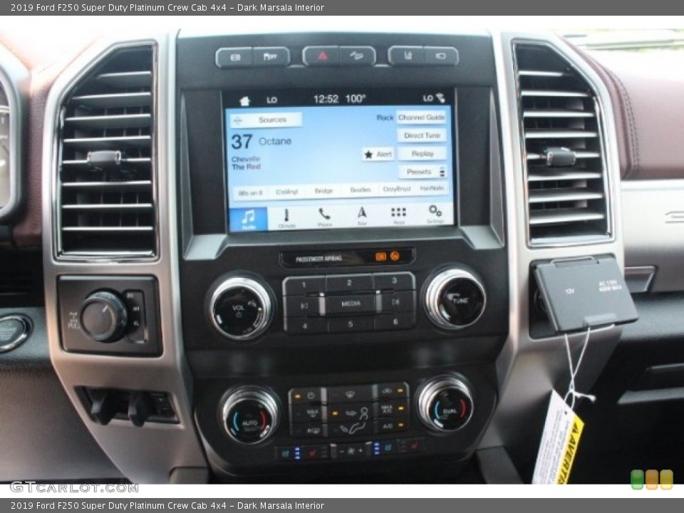 Dark Marsala Interior Controls for the 2019 Ford F250 Super Duty Platinum Crew Cab 4x4 #128999892