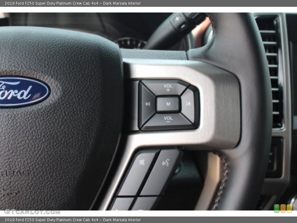 Dark Marsala Interior Steering Wheel for the 2019 Ford F250 Super Duty Platinum Crew Cab 4x4 #128999937