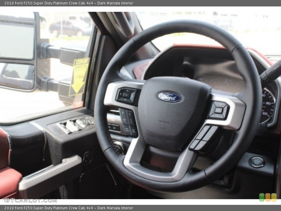 Dark Marsala Interior Steering Wheel for the 2019 Ford F250 Super Duty Platinum Crew Cab 4x4 #129000031