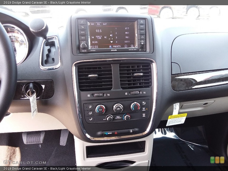 Black/Light Graystone Interior Controls for the 2019 Dodge Grand Caravan SE #129001173