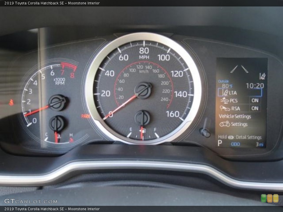 Moonstone Interior Gauges for the 2019 Toyota Corolla Hatchback SE #129013494