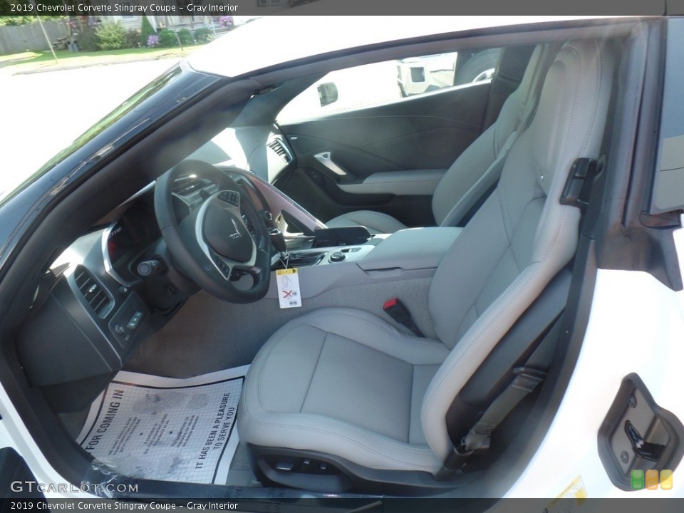 Gray Interior Front Seat for the 2019 Chevrolet Corvette Stingray Coupe #129030471