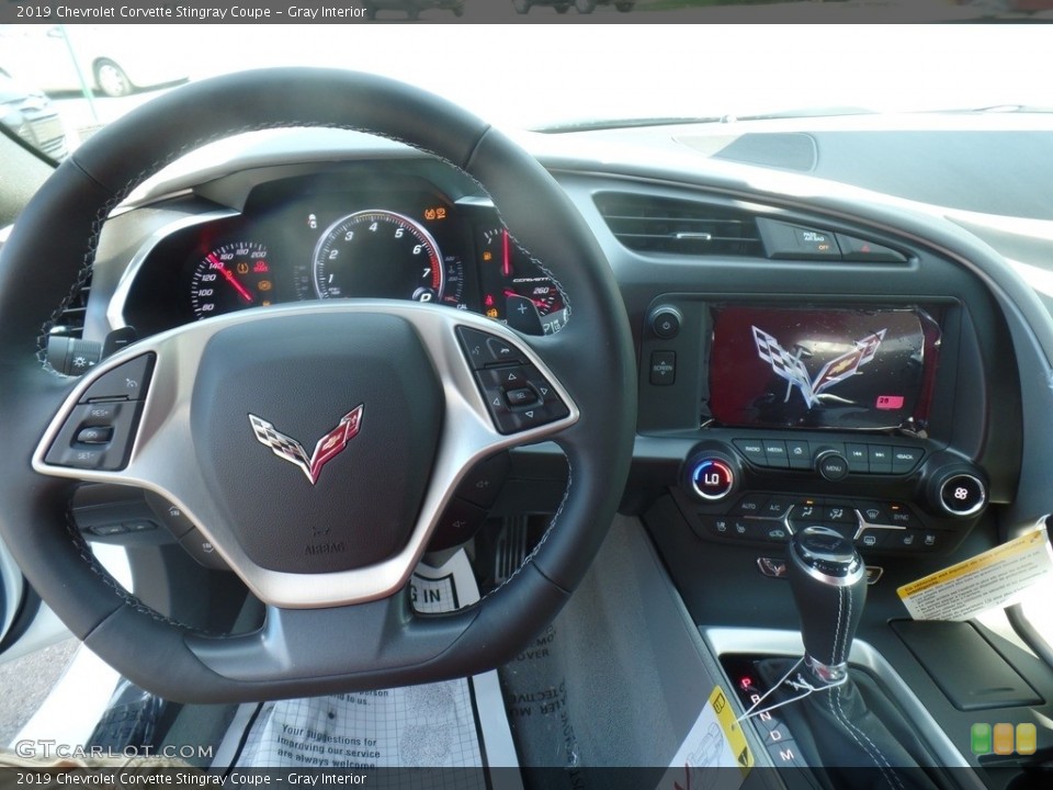 Gray Interior Dashboard for the 2019 Chevrolet Corvette Stingray Coupe #129030519