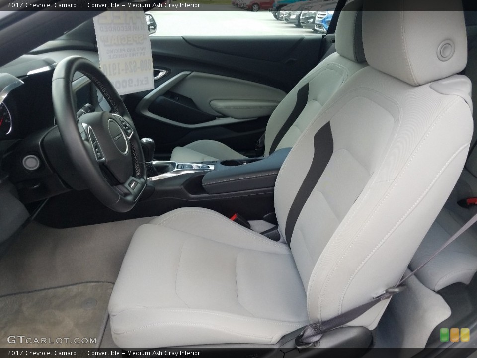 Medium Ash Gray Interior Front Seat for the 2017 Chevrolet Camaro LT Convertible #129030534