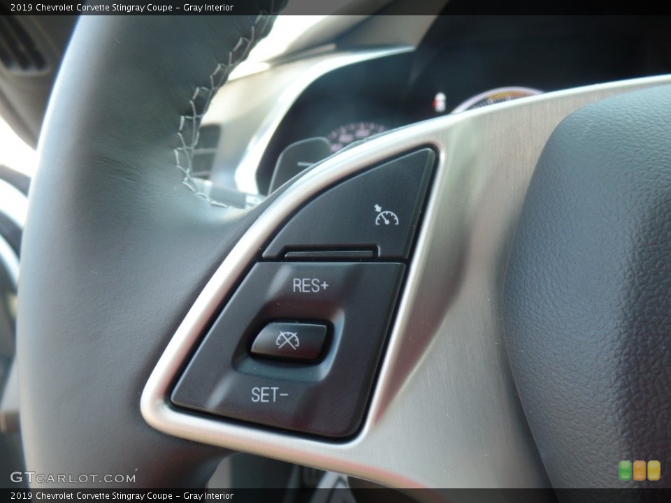 Gray Interior Steering Wheel for the 2019 Chevrolet Corvette Stingray Coupe #129030609