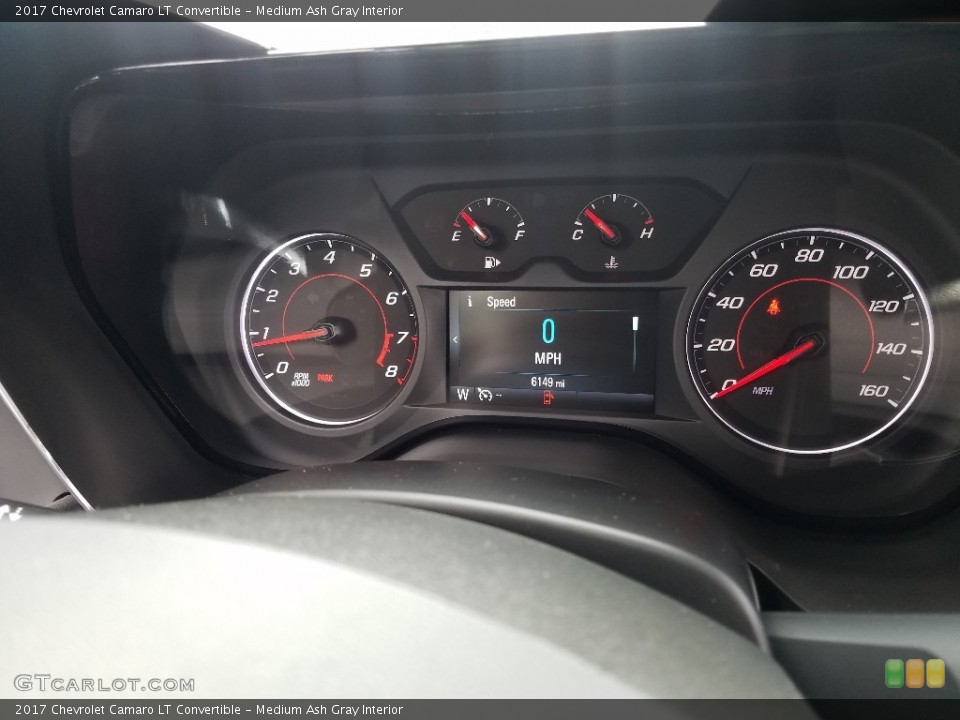 Medium Ash Gray Interior Gauges for the 2017 Chevrolet Camaro LT Convertible #129030711