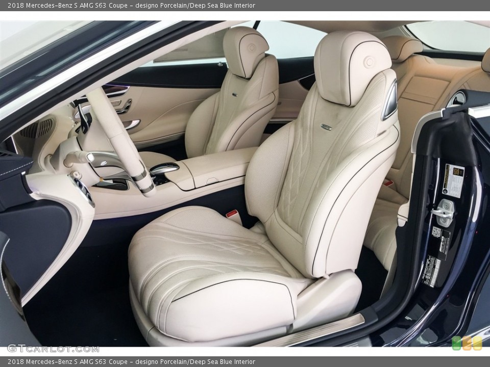 designo Porcelain/Deep Sea Blue 2018 Mercedes-Benz S Interiors