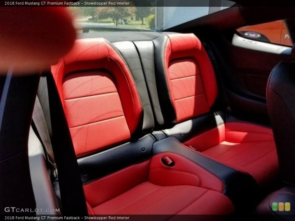 Showstopper Red Interior Rear Seat for the 2018 Ford Mustang GT Premium Fastback #129037314