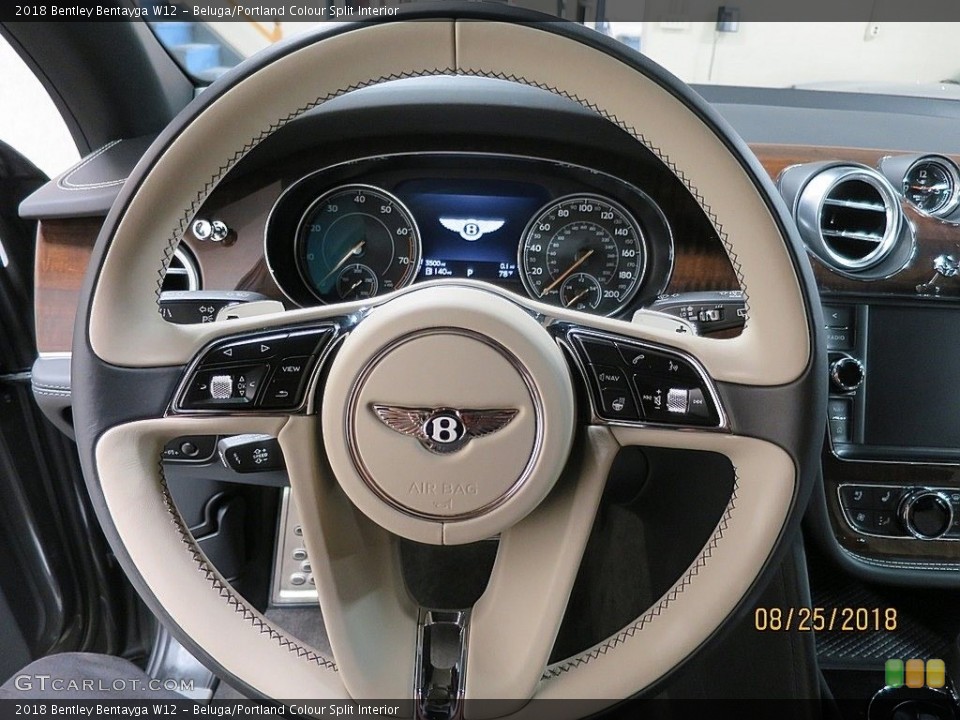 Beluga/Portland Colour Split Interior Steering Wheel for the 2018 Bentley Bentayga W12 #129043733