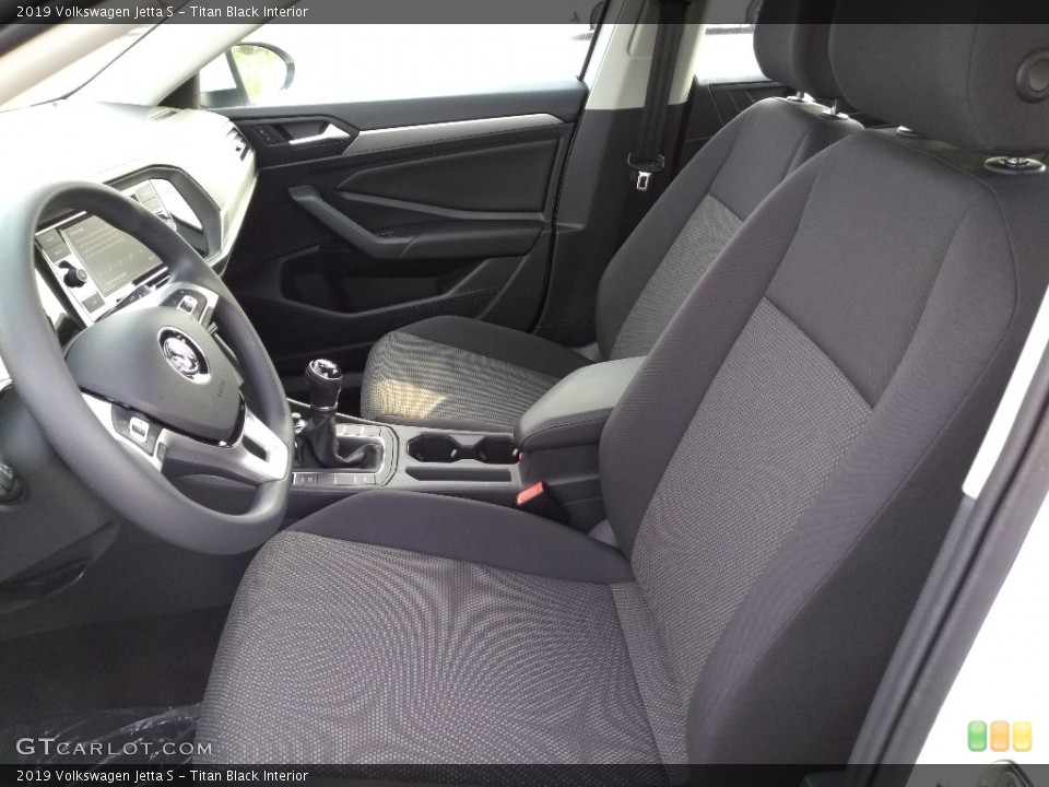 Titan Black Interior Front Seat for the 2019 Volkswagen Jetta S #129043877