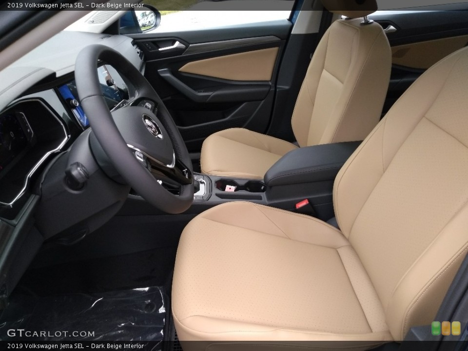 Dark Beige Interior Front Seat for the 2019 Volkswagen Jetta SEL #129051257