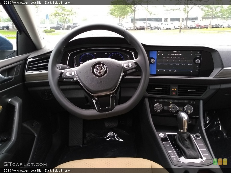 Dark Beige Interior Dashboard for the 2019 Volkswagen Jetta SEL #129051260