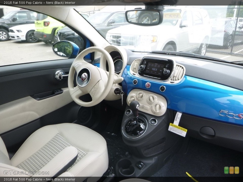 Nero (Black) Interior Dashboard for the 2018 Fiat 500 Pop Cabrio #129051844
