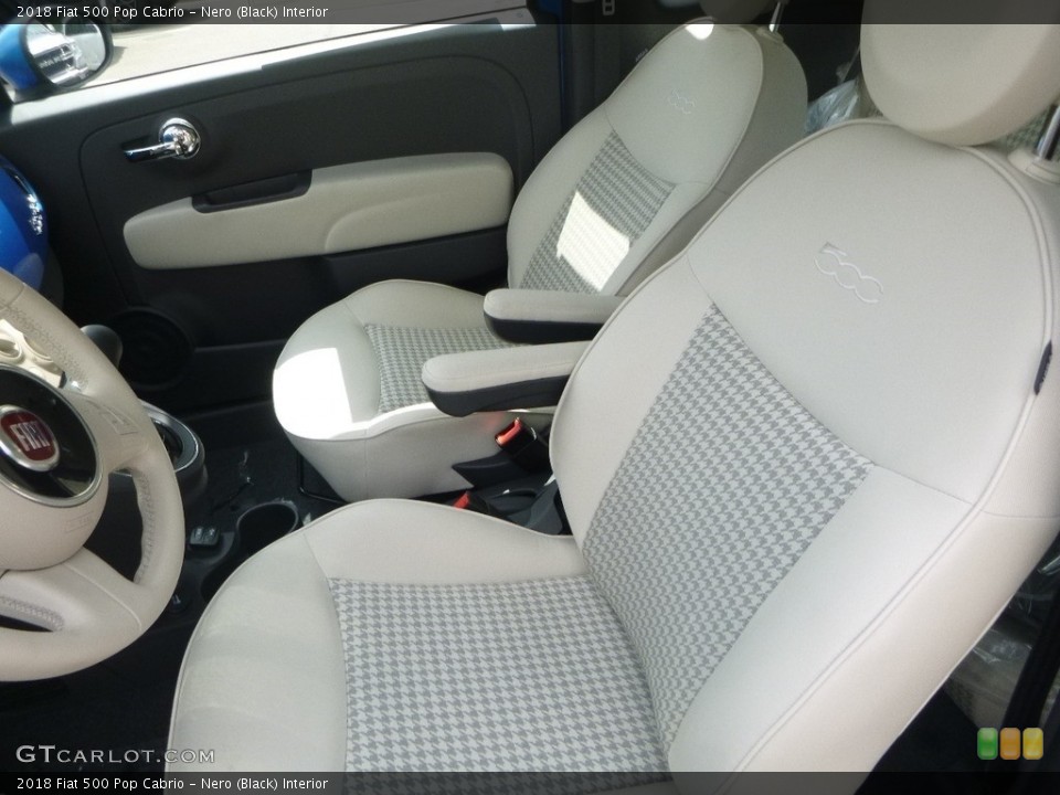 Nero (Black) Interior Front Seat for the 2018 Fiat 500 Pop Cabrio #129051949