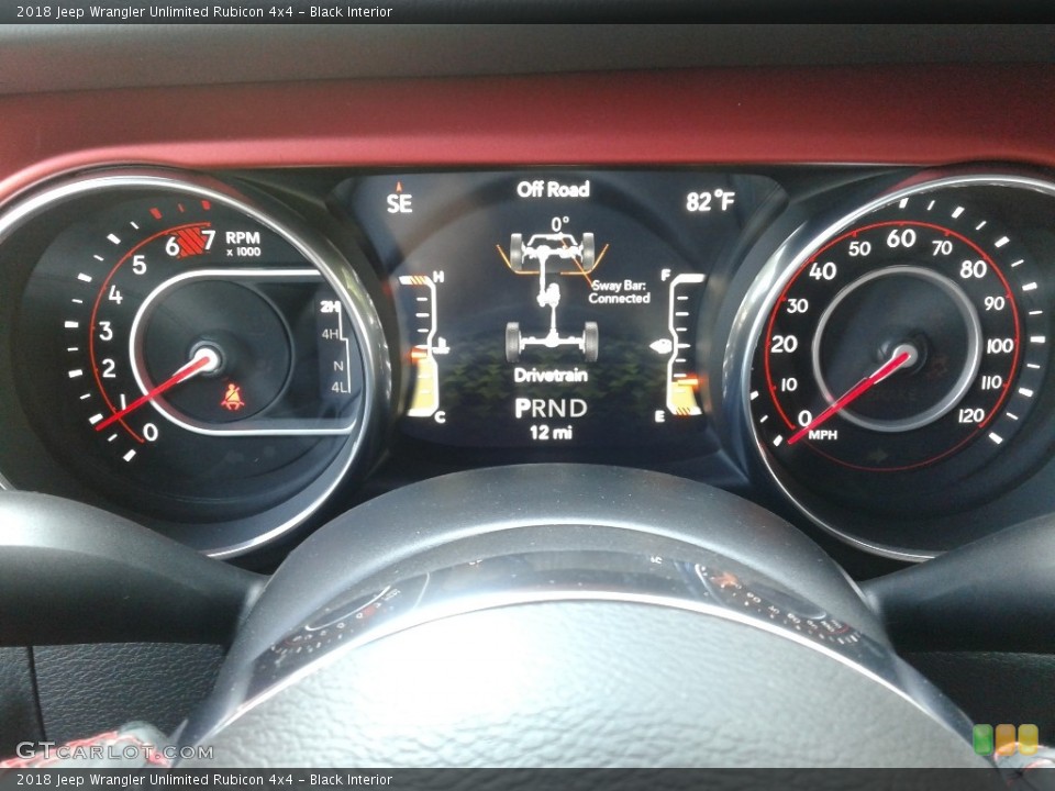 Black Interior Gauges for the 2018 Jeep Wrangler Unlimited Rubicon 4x4 #129054229