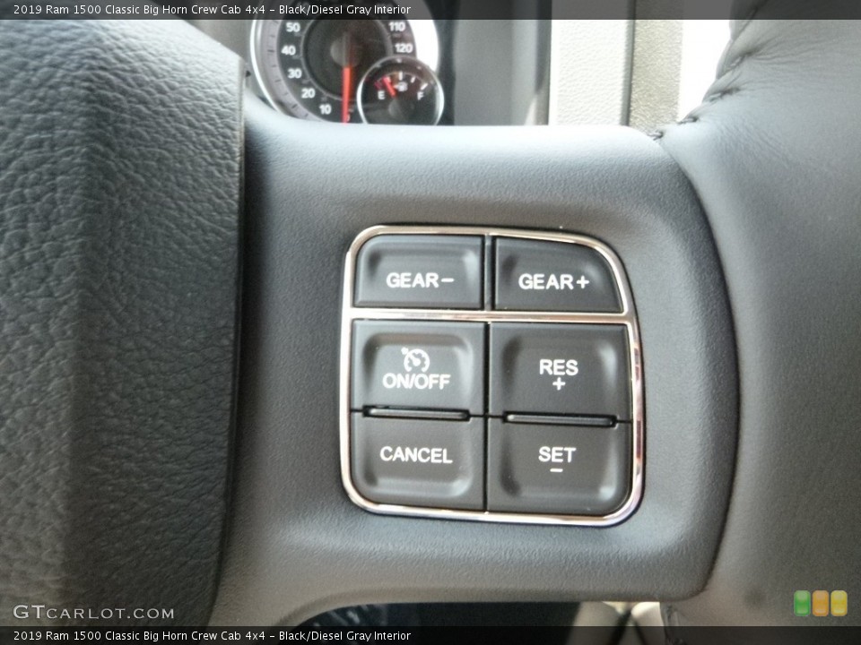 Black/Diesel Gray Interior Steering Wheel for the 2019 Ram 1500 Classic Big Horn Crew Cab 4x4 #129059674