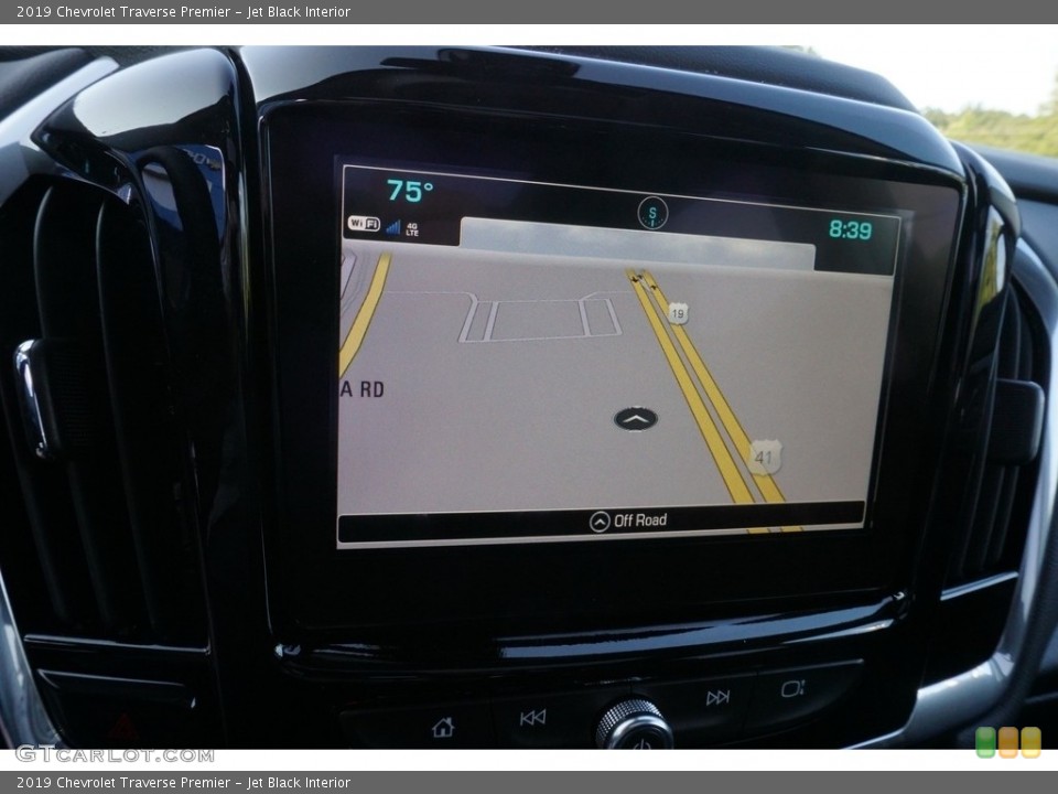 Jet Black Interior Navigation for the 2019 Chevrolet Traverse Premier #129068440