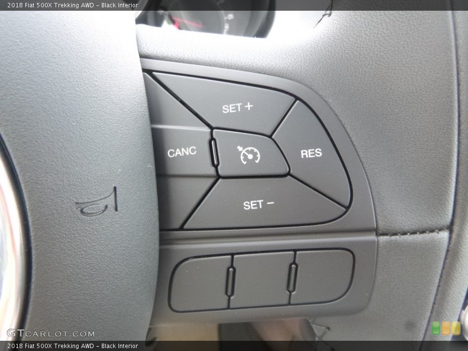 Black Interior Steering Wheel for the 2018 Fiat 500X Trekking AWD #129069301