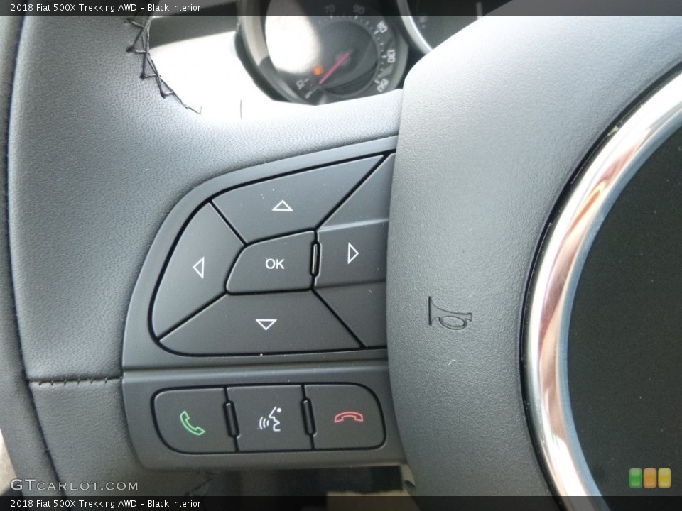 Black Interior Steering Wheel for the 2018 Fiat 500X Trekking AWD #129069313