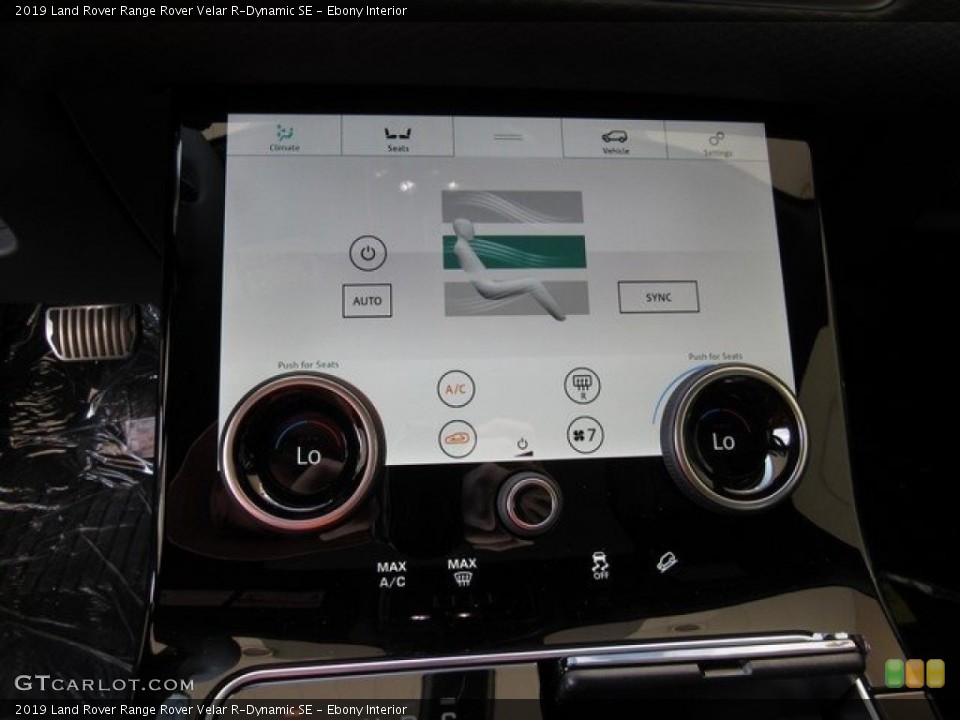 Ebony Interior Controls for the 2019 Land Rover Range Rover Velar R-Dynamic SE #129077457