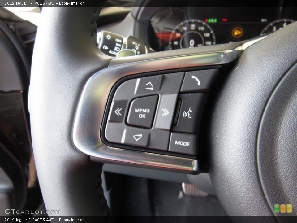 Ebony Interior Steering Wheel for the 2019 Jaguar F-PACE S AWD #129078126