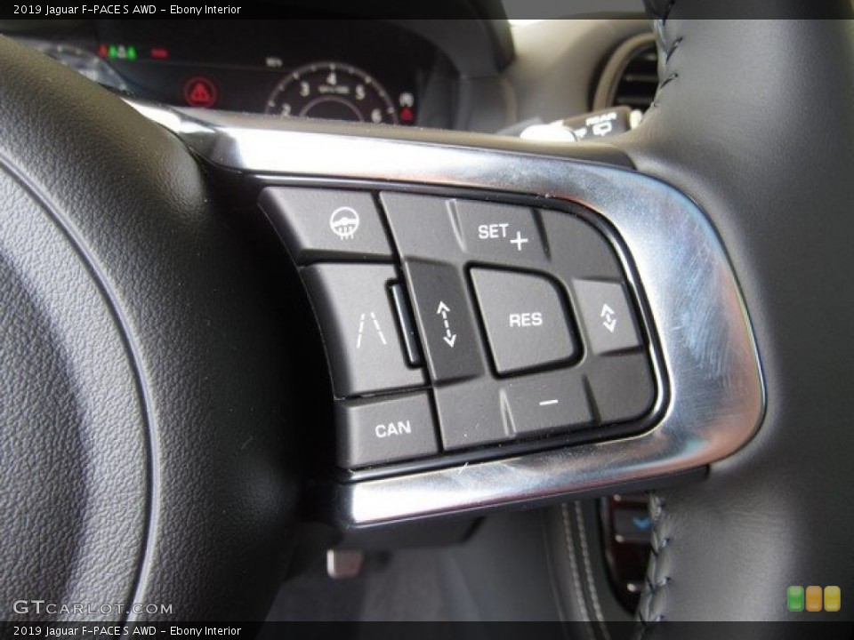 Ebony Interior Steering Wheel for the 2019 Jaguar F-PACE S AWD #129078147