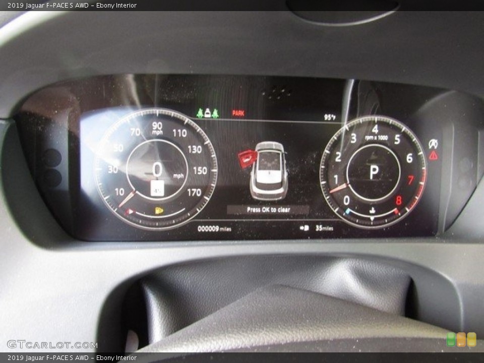 Ebony Interior Gauges for the 2019 Jaguar F-PACE S AWD #129078174