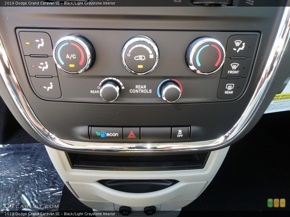 Black/Light Graystone Interior Controls for the 2019 Dodge Grand Caravan SE #129080565