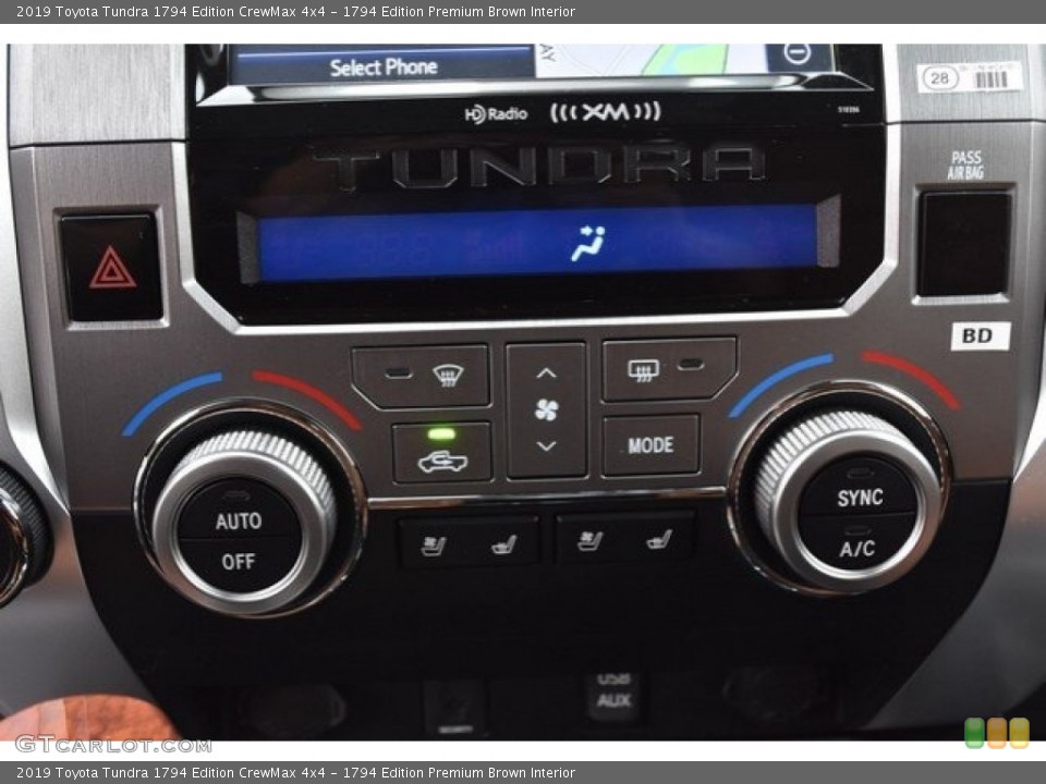 1794 Edition Premium Brown Interior Controls for the 2019 Toyota Tundra 1794 Edition CrewMax 4x4 #129087144