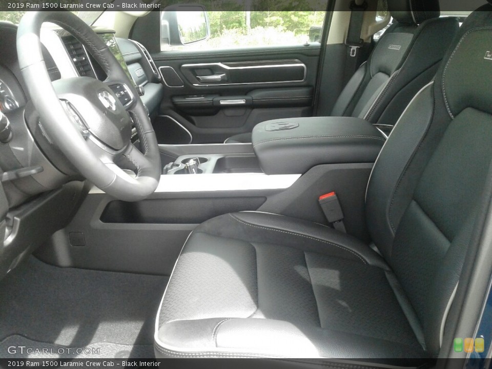 Black Interior Front Seat for the 2019 Ram 1500 Laramie Crew Cab #129093924