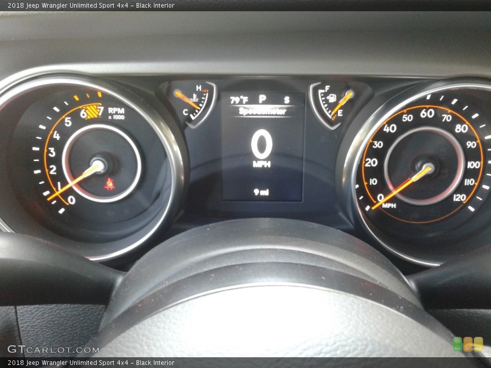 Black Interior Gauges for the 2018 Jeep Wrangler Unlimited Sport 4x4 #129106830