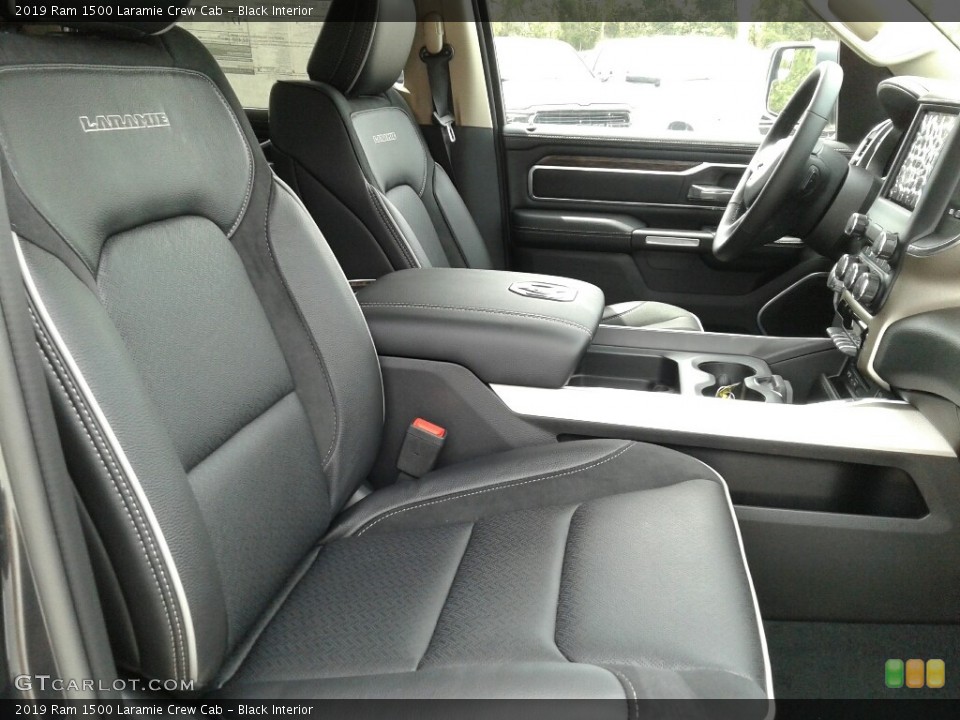 Black Interior Front Seat for the 2019 Ram 1500 Laramie Crew Cab #129112554