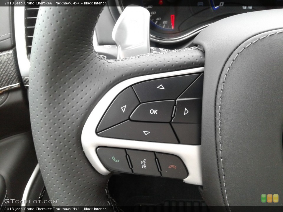 Black Interior Steering Wheel for the 2018 Jeep Grand Cherokee Trackhawk 4x4 #129124025