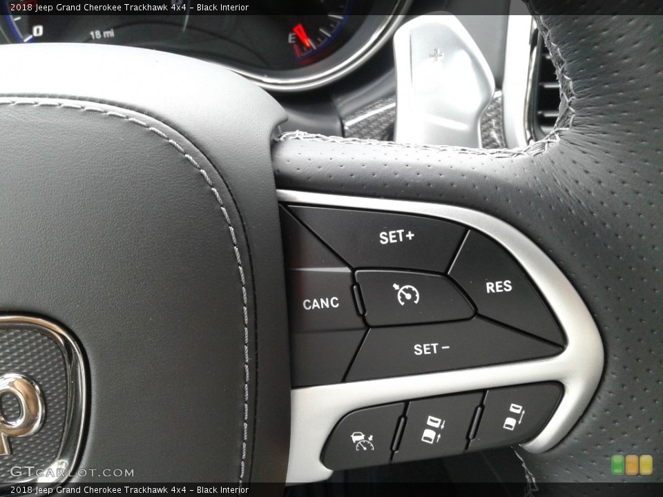 Black Interior Steering Wheel for the 2018 Jeep Grand Cherokee Trackhawk 4x4 #129124061