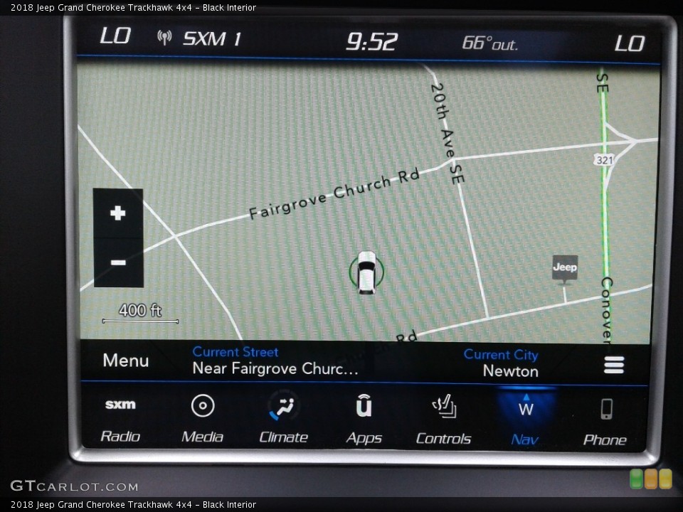 Black Interior Navigation for the 2018 Jeep Grand Cherokee Trackhawk 4x4 #129124211