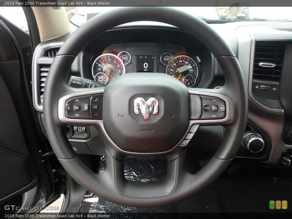 Black Interior Steering Wheel for the 2019 Ram 1500 Tradesman Quad Cab 4x4 #129143507