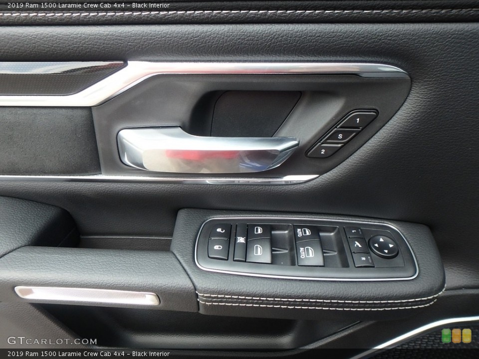 Black Interior Controls for the 2019 Ram 1500 Laramie Crew Cab 4x4 #129143549