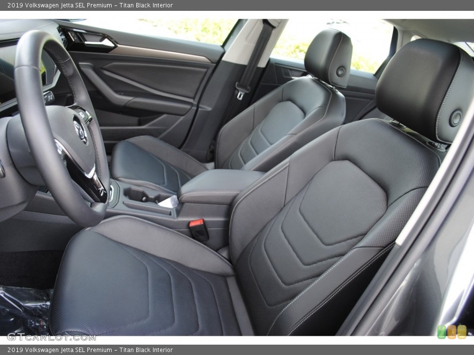 Titan Black Interior Front Seat for the 2019 Volkswagen Jetta SEL Premium #129157365