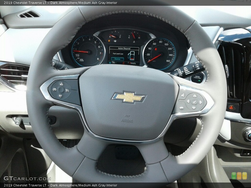 Dark Atmosphere/Medium Ash Gray Interior Steering Wheel for the 2019 Chevrolet Traverse LT #129157638
