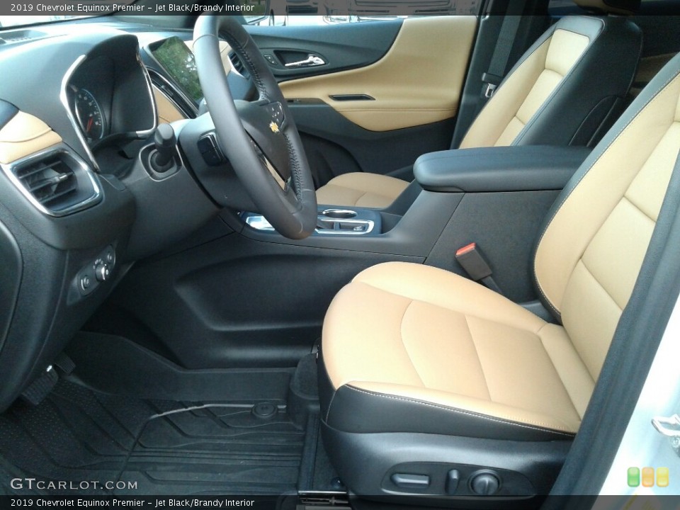 Jet Black/Brandy Interior Front Seat for the 2019 Chevrolet Equinox Premier #129159969