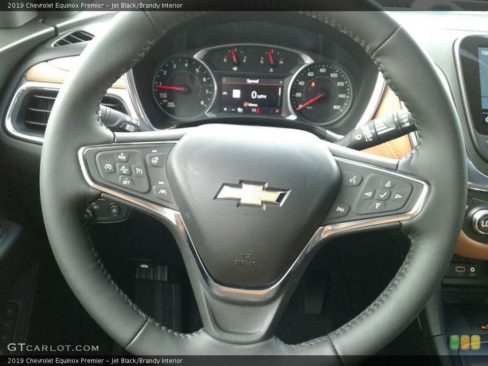 Jet Black/Brandy Interior Steering Wheel for the 2019 Chevrolet Equinox Premier #129160083