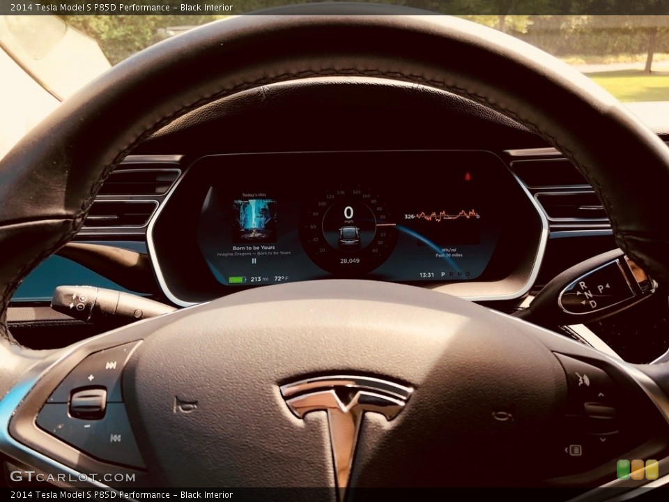 Black Interior Steering Wheel for the 2014 Tesla Model S P85D Performance #129163959