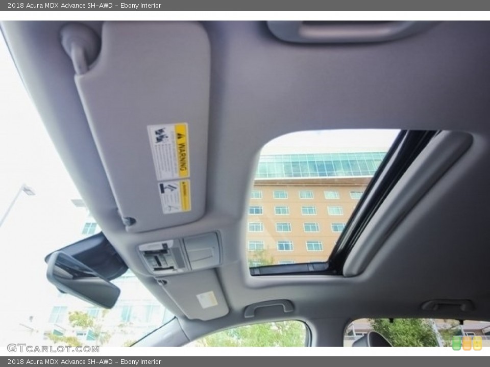Ebony Interior Sunroof for the 2018 Acura MDX Advance SH-AWD #129169730