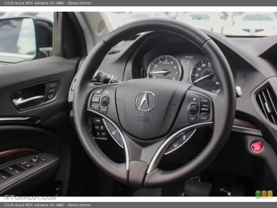 Ebony Interior Steering Wheel for the 2018 Acura MDX Advance SH-AWD #129170024